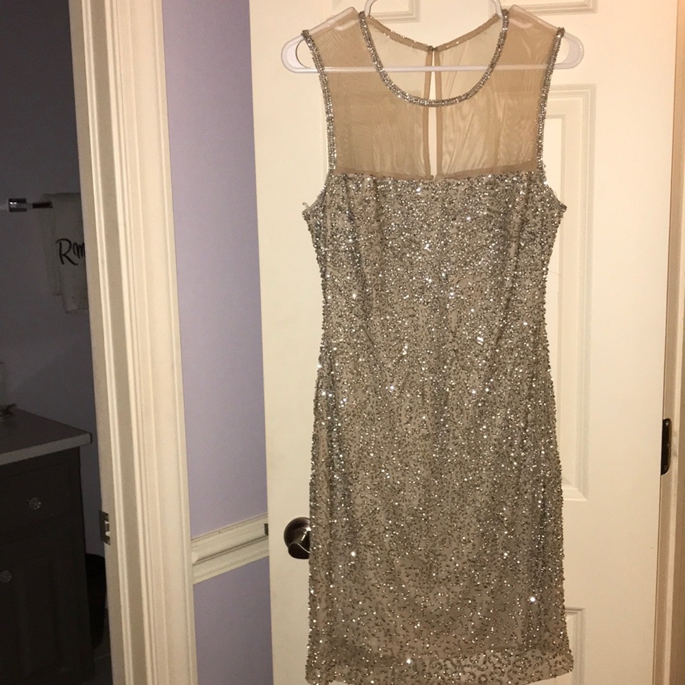 Mac Duggal sequined cocktail dress